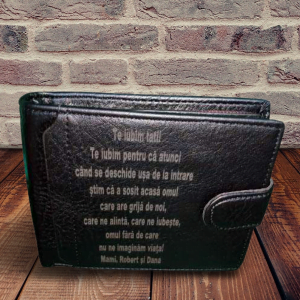 Portofel personalizat din piele naturala