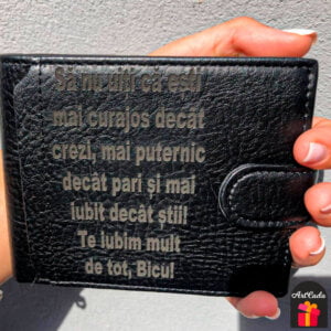 Portofel personalizat din piele naturala